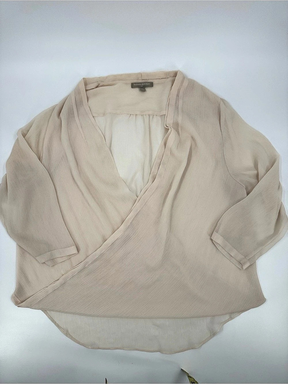 Banana Republic Wrap Blouse in Beige Size XL
